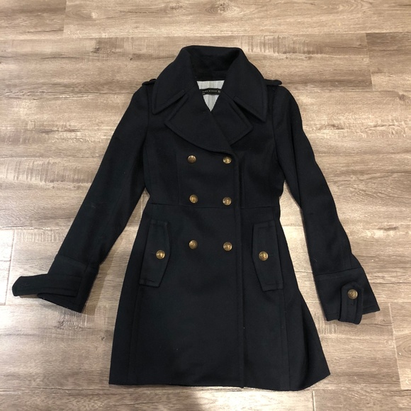 black military coat zara